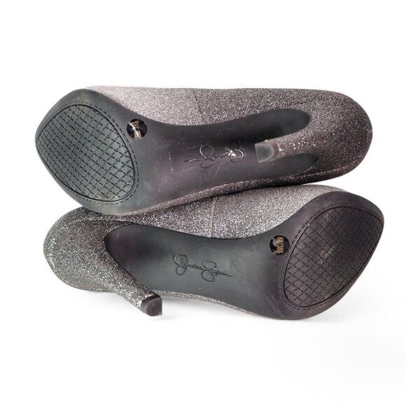 Jessica Simpson Parisah 5" Platform Pump Silver Glitter Ombre Women's 8M - Picture 8 of 11